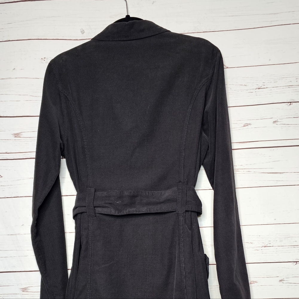 XCVI Wearables Gray Corduroy Belted Midi Coat - Picture 9 of 12